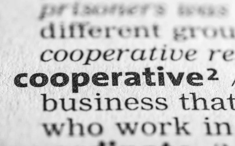 "cooperative" definition typed on a page