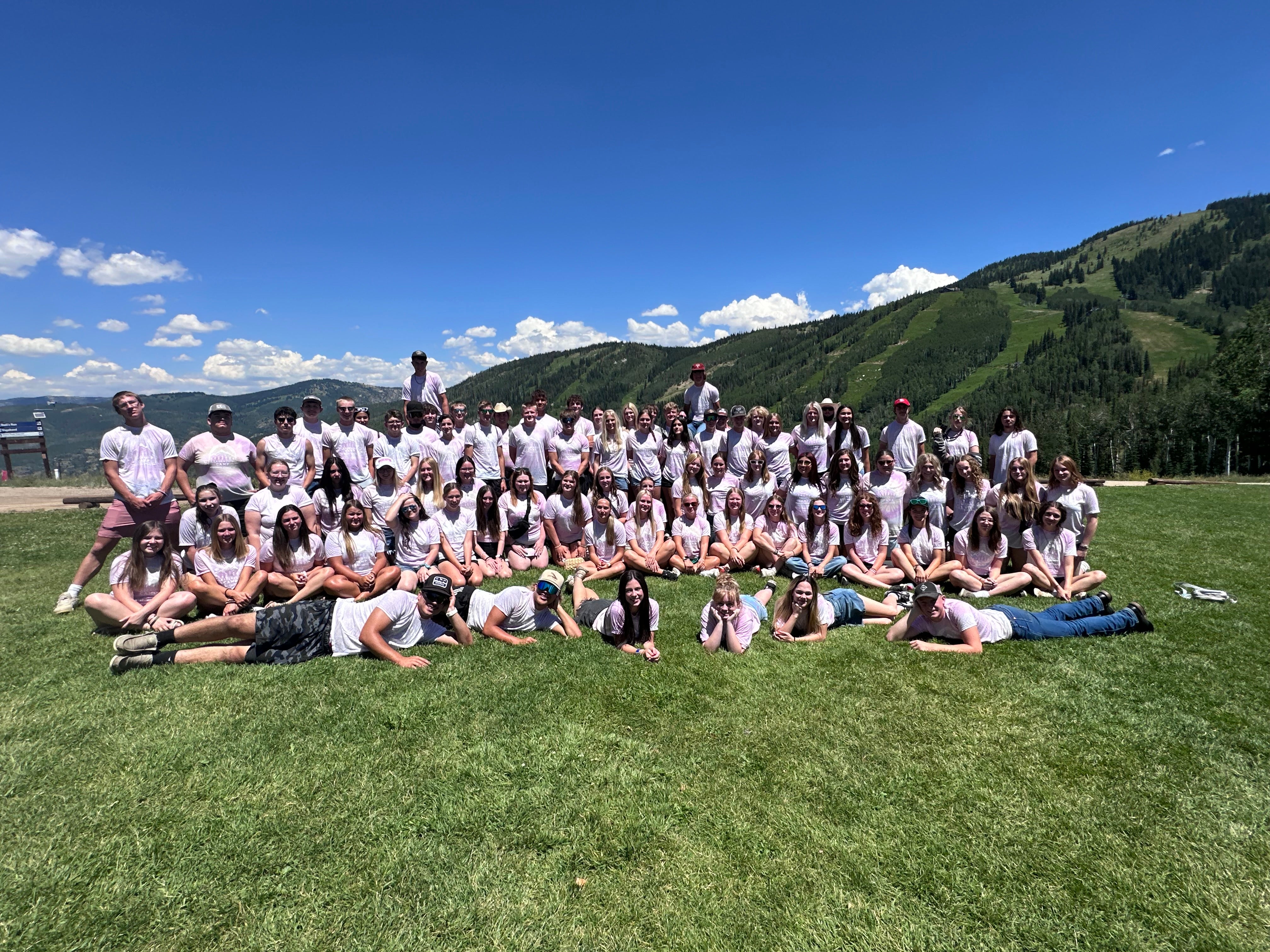 Students posing on Mt. Werner