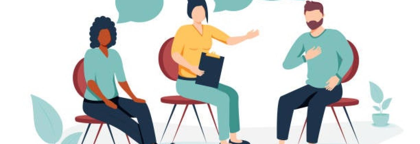 Cartoon of People Meeting