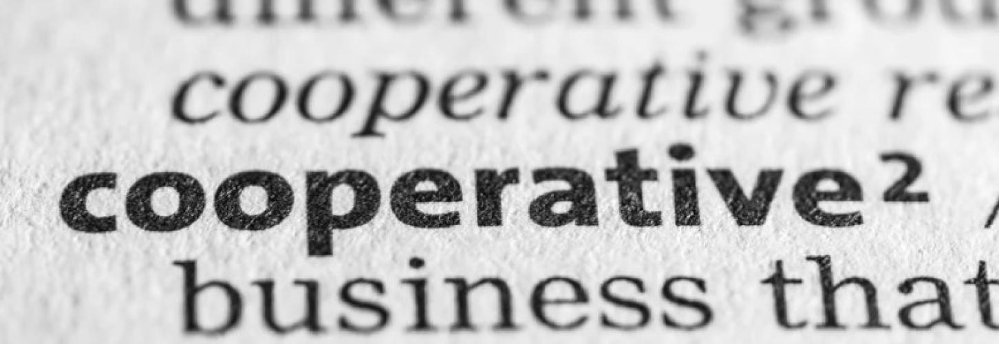 "cooperative" definition typed on a page