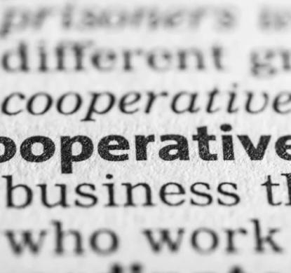 "cooperative" definition typed on a page