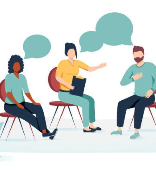 Cartoon of People Meeting